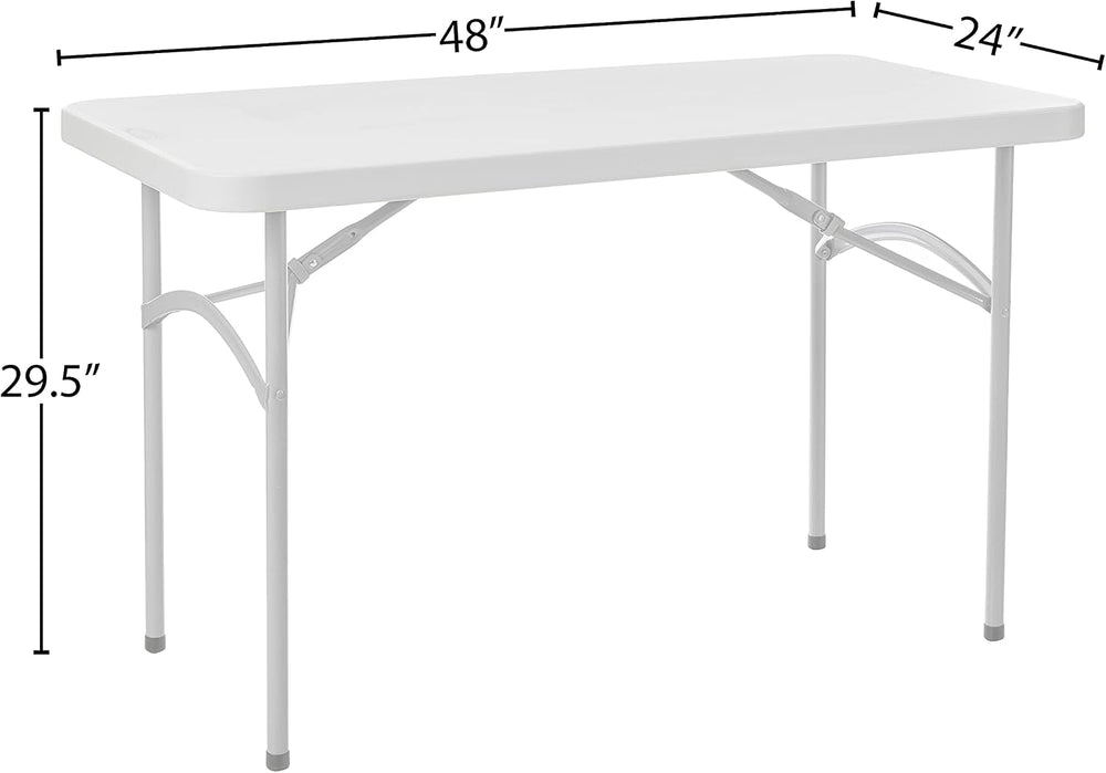 Office Star Resin Multipurpose Rectangle Folding Table for Indoor or Outdoor ...