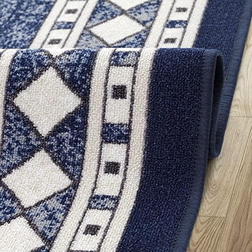 Antep Rugs Alfombras Modern Bordered 8x10 Non-Skid (Non-Slip) Low Profile Pil...