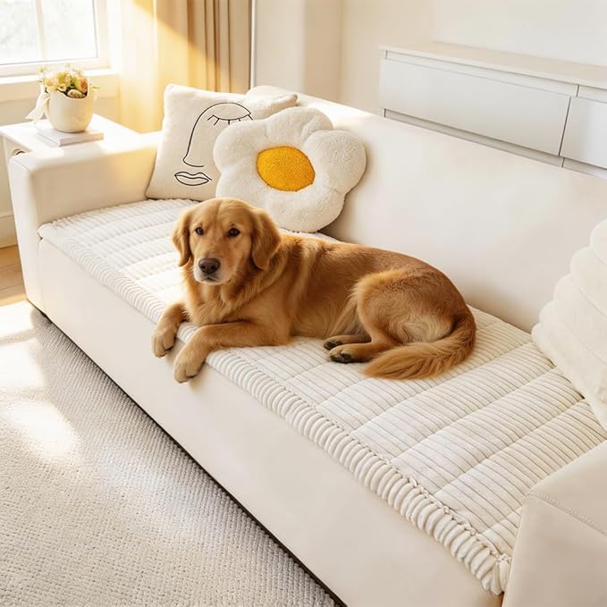 Couch Cover for Dogs Washable, Fuzzy Pet Couch Covers for 3 Cushion Sofa Pet by Awjcsv