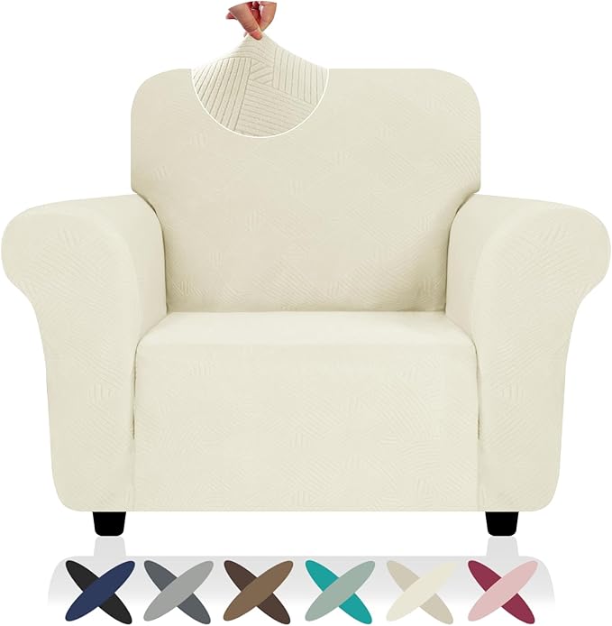 ZNSAYOTX Super Stretch Chair Slipcover, New Striped Sofa Chair Covers by ZNSAYOTX