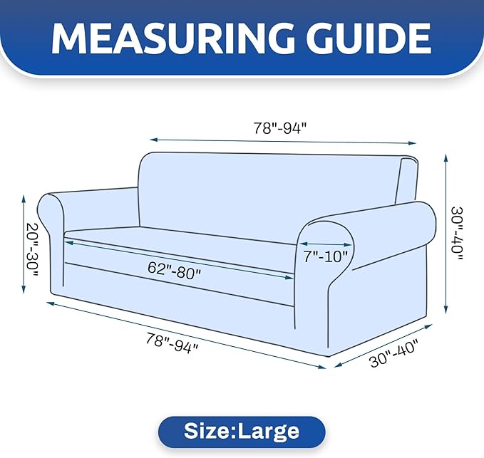 KEKUOU Stretch Sofa Cover Slipcover ，Couch Covers - Image 4