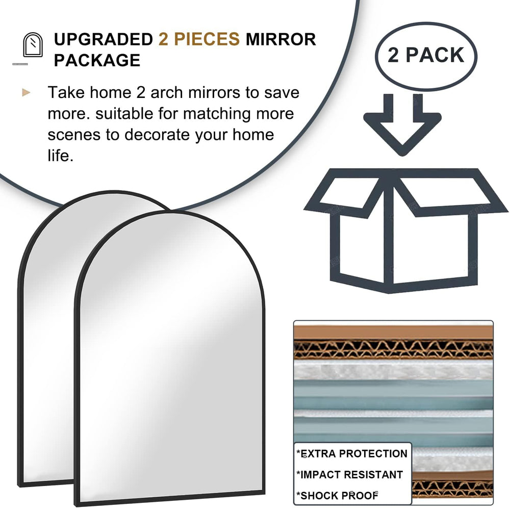 Wall Mounted Mirror, Arched Wall Mirror for Bathroom, 20"x30" Arch ...