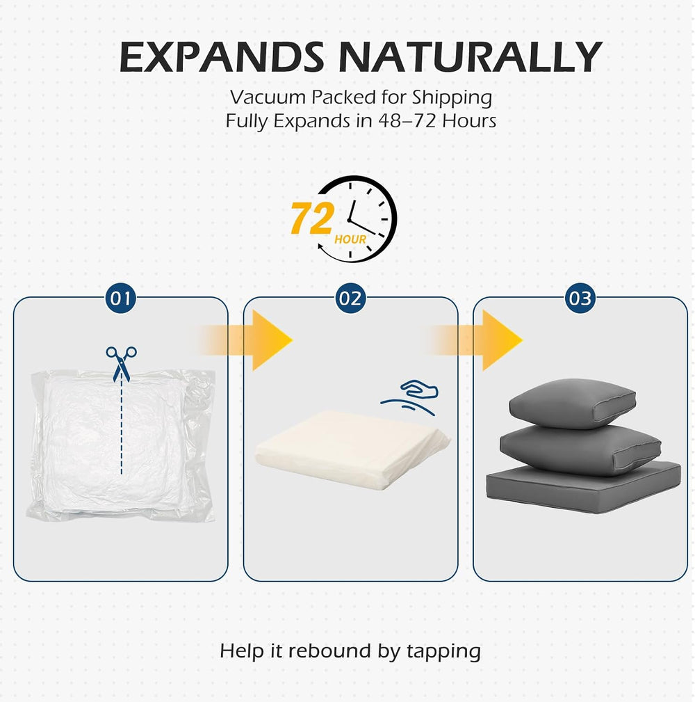 HOMREST 4" Thick Outdoor Replacement Cushions, Water-Resistant Patio Sea...