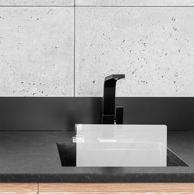 PRETYZOOM Acrylic Kitchen Sink Splash Guard 13.77 X 8.26 Inch Clear Water - Image 4