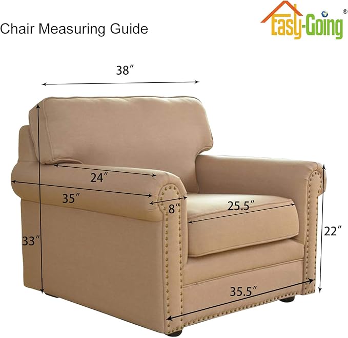 Easy-Going Stretch Chair Sofa Slipcover 1-Piece Couch Sofa Cover Furniture - Image 5
