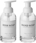 rejomiik 2 Pack Foaming Soap Dispenser Thick Glass Foam Hand Soap Dispenser by rejomiik