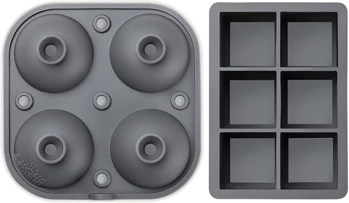 Samuelworld Large Silicone Premium Ice Trays, 2 Inches Big Cubes & 2.5 Inches - Image 2