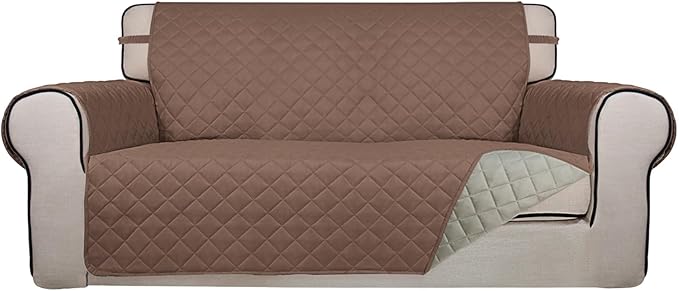 PureFit Reversible Quilted Sofa Cover, Water Resistant Slipcover Furniture by PureFit
