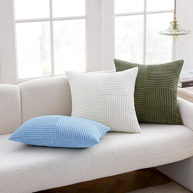 MIULEE Light Blue Decorative Throw Pillow Covers 18x18 Inch - Image 5