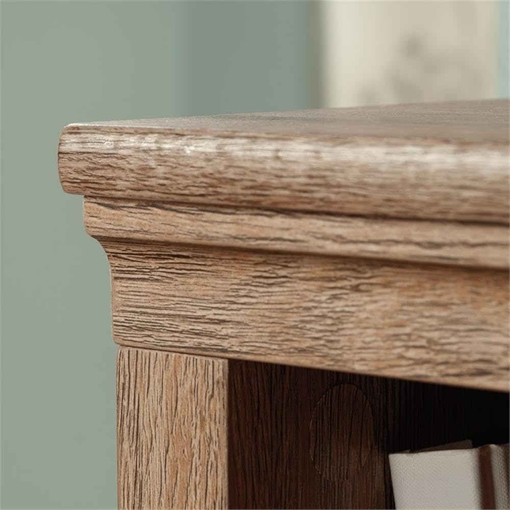 Sauder Rollingwood Engineered Wood 54" Hutch in Brushed Oak Finish
