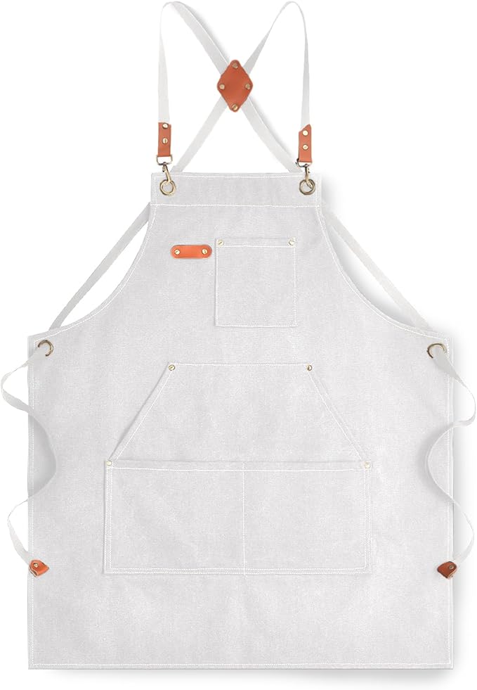 Aoomzoon Canvas Aprons for Men Chef Apron, Work Apron - 16oz Heavy Duty Cross by Aoomzoon
