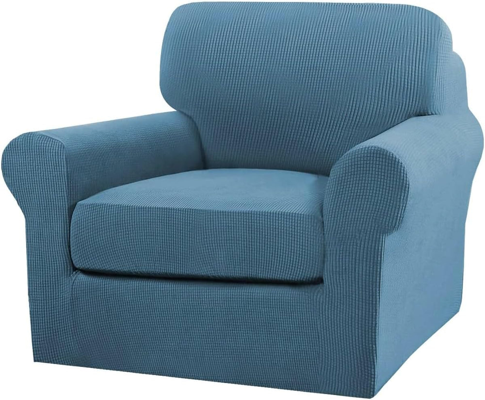 Turquoize 2 Piece Chair Covers Chair Slipcovers for Living Room Armchair Couc...