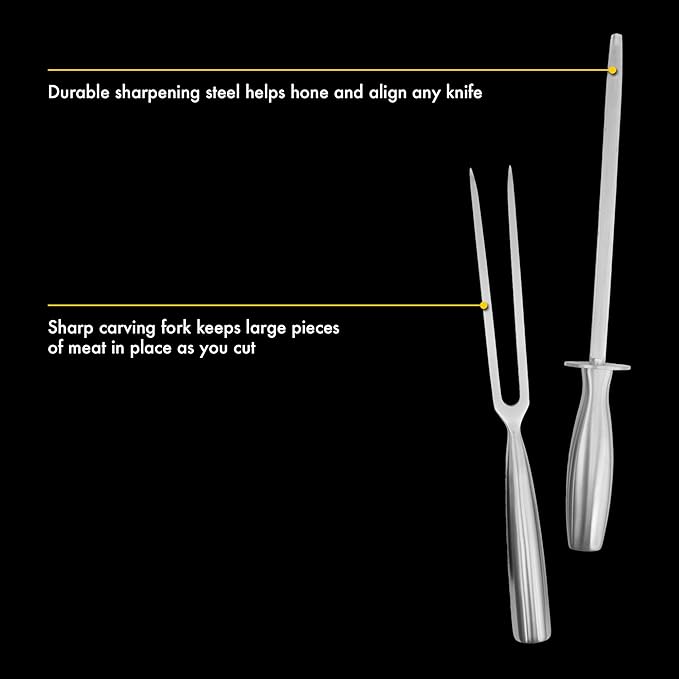 Babish High-Carbon 1.4116 German Steel 15 Piece Full Tang Forged Cutlery - Image 7