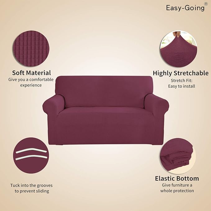 Easy-Going Stretch Loveseat Slipcover 1-Piece Sofa Cover Furniture Protector - Image 3