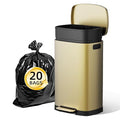 KUK 13 Gallon/50L Stainless Steel Kitchen Trash Can by KUK