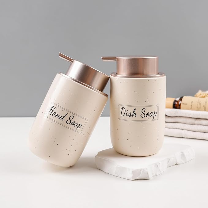 BosilunLife Apricot Soap Dispenser Set - Image 6