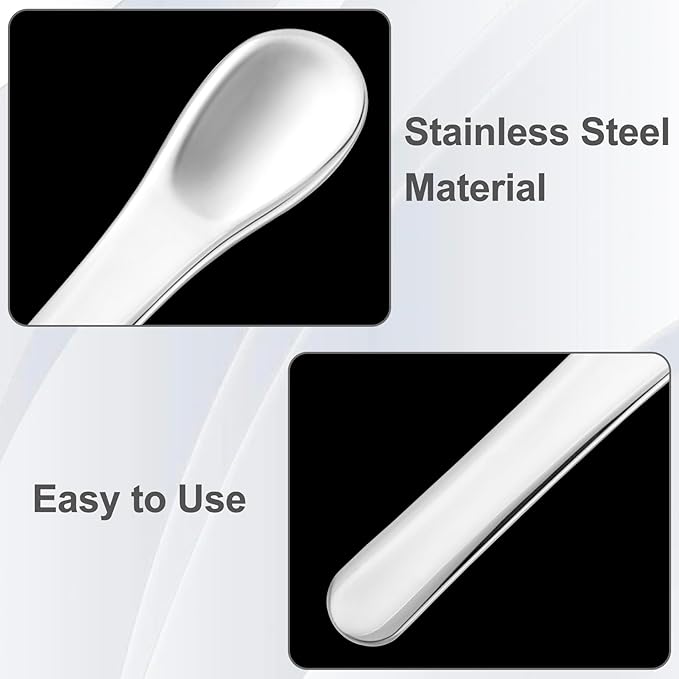 Pndeyo 3pcs Mini Stainless Steel Makeup Spatula, Reusable Cosmetic Cream - Image 3