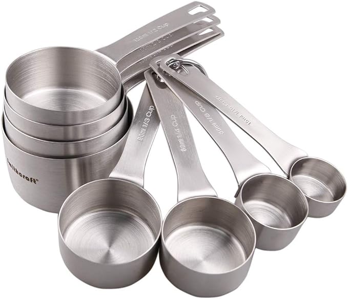 Measuring Cup Set of 8, 18/8 Stainless Steel Measuring Cups - Image 3