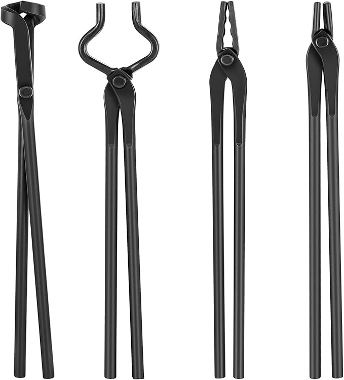 Blacksmith Tongs Knife Making Tongs Set V-Bit Blade Tongs, Flat Tongs, Blade - Image 9