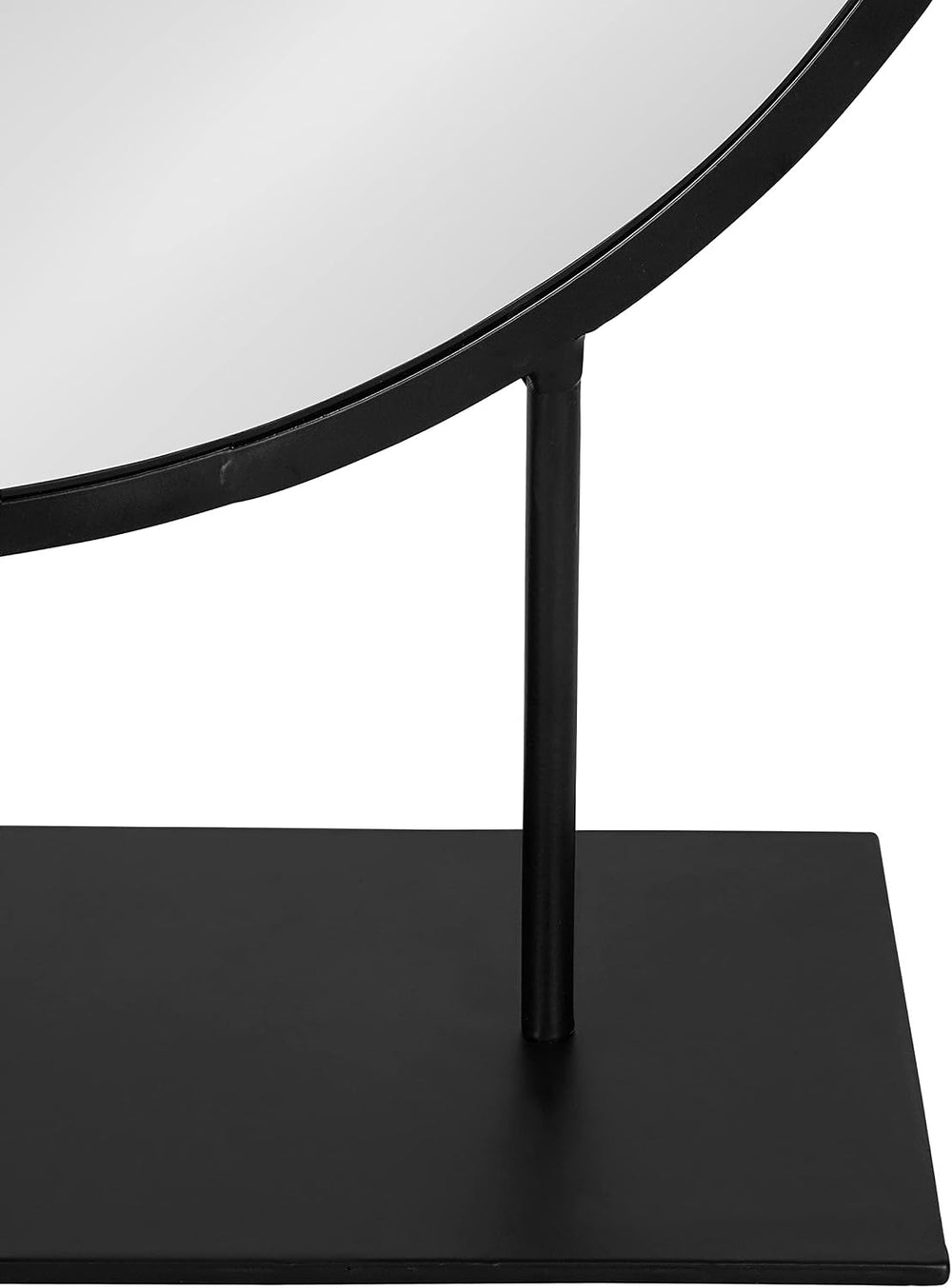 Kate and Laurel Rouen Modern Glam Round Metal Frame Table Mirror with Stand, ...
