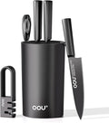 OOU Knife Set with Block and Sharpener, Dishwasher Safe Knife Set by OOU