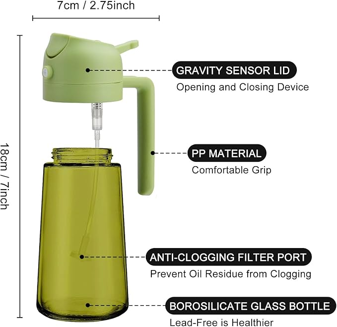 2 In 1 Oil Dispenser And Oil Sprayer, 16 Oz/470 Ml Oil Dispenser - Image 5