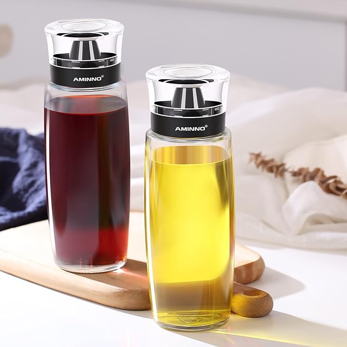 Oil and Vinegar Dispenser 2 Pack, Olive Oil and Vinegar Cruet Dispenser Bottle - Image 7