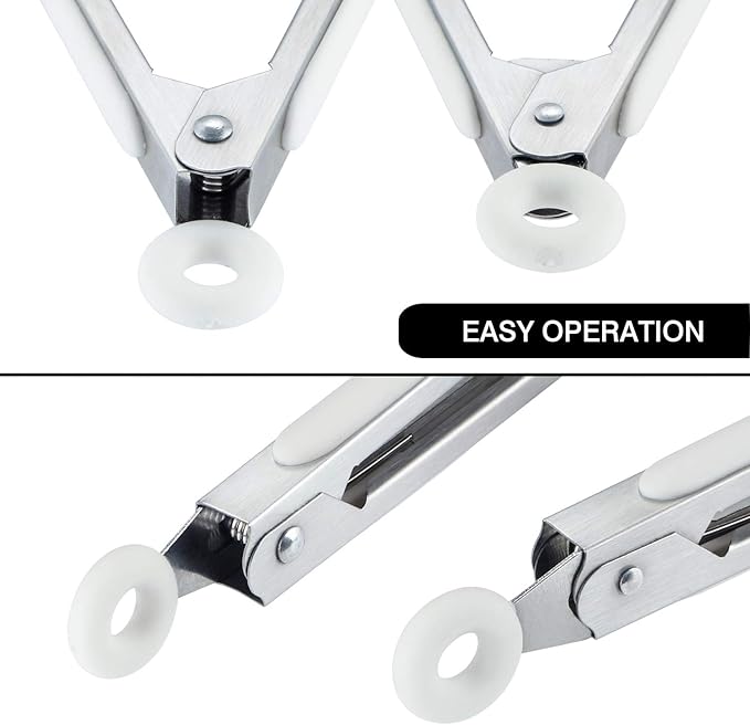 7 inch Cooking Tongs, MSY BIGSUNNY Set of 3 Mini Kitchen Tongs Silicone Serving - Image 5