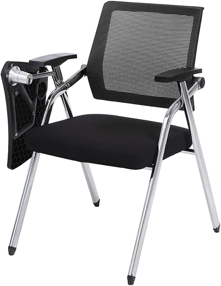 Ergonomic Folding Mesh Chair with Armrest Lumbar Support and Metal Frame Offi...