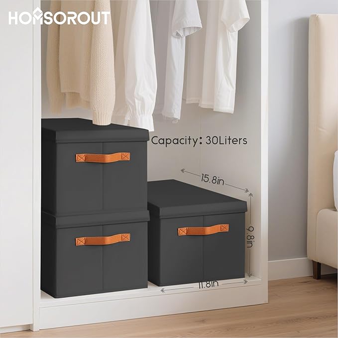 Homsorout Storage Bins with Lids - Image 7