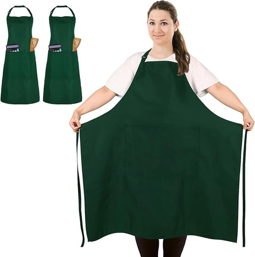 2 Pcs Plus Size Chef Apron, Unisex Professional Apron by FunChaos