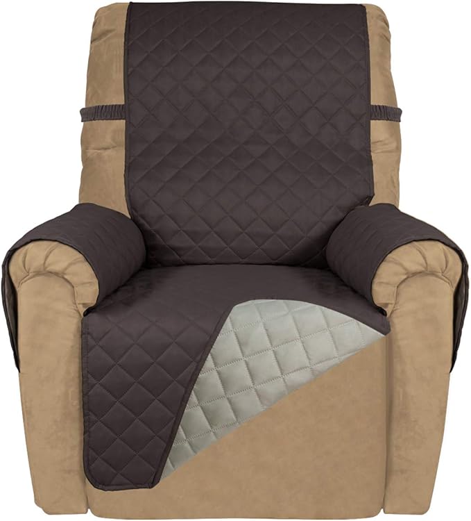 PureFit Reversible Quilted Sofa Cover, Water Resistant Slipcover Furniture by PureFit