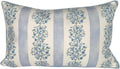 “The Juliet” Floral Block Print Pillow Cover – Soft Blue and Off-White Decorative Throw Pillow Cover – Grandmillennial Home Decor, 12"x20"