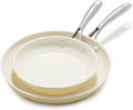 GreenLife Artisan Healthy Ceramic Nonstick, Stainless Steel Handle, Dishwasher by GreenLife