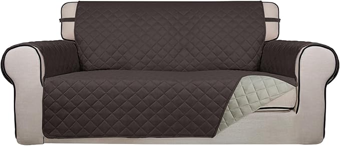 PureFit Reversible Quilted Sofa Cover, Water Resistant Slipcover Furniture by PureFit