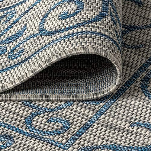 JONATHAN Y Vintage Filigree Indoor Outdoor Area Rug 4X6 Gray/Navy, Charleston...