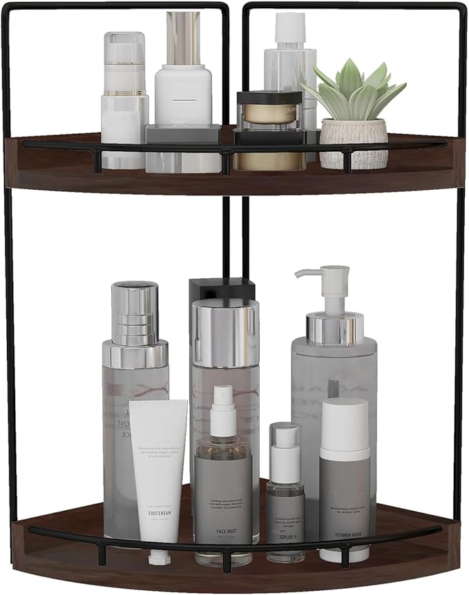 Dorhors 2-Tier Bathroom Counter Organizer, Vanity Counter Corner Shelf by Dorhors