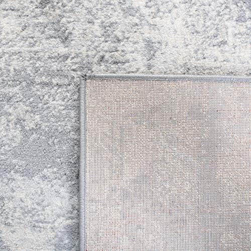 SAFAVIEH Brentwood Collection 8' x 10' Grey/Ivory BNT822H Modern Abst...