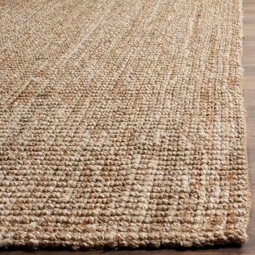 SAFAVIEH Natural Fiber Area Rug 5x8, Jute Knotted Natural & Ivory NF447N