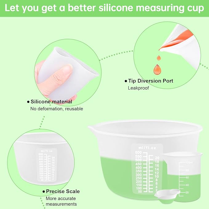 Silicone Measuring Cups for Resin Supplies - Image 3