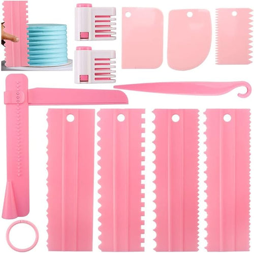 11 Pcs Cake Scraper Set Cake Edge Scraper Cutters by Dwwffer