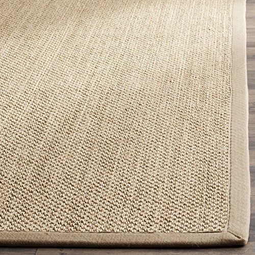 SAFAVIEH Natural Fiber Area Rug 6x8 Sisal Textured, Maize & Linen NF141B