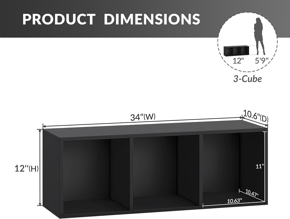 IOTXY DIY Modular Cube Bookcase - CubeXY Customizable Stackable Expandable Ba...