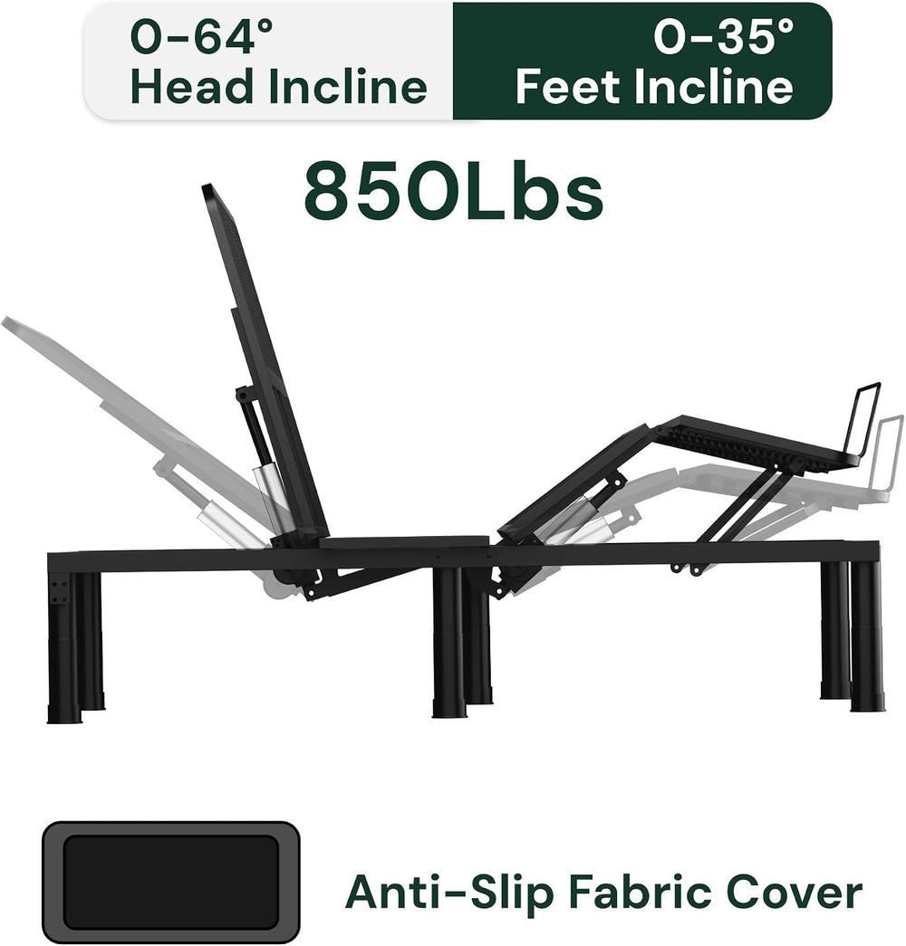 SunsGrove California King Adjustable Bed Frame with Wireless Remote, Zero Gra...