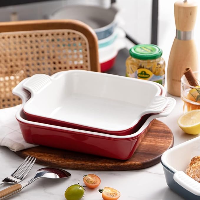 Sweejar Ceramic Baking Dish, 8 x 8 Cake Baking Pan - Image 5