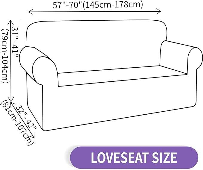 ZNSAYOTX Super Stretch Couch Cover Love Seat Sofa Covers - Image 6