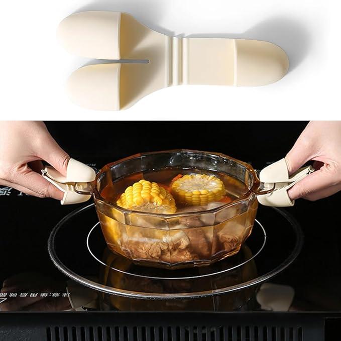 Pair Hot Plate Gripper Anti-Scalding Lightweight Silicone Hot Bowl Clip Holder - Image 5