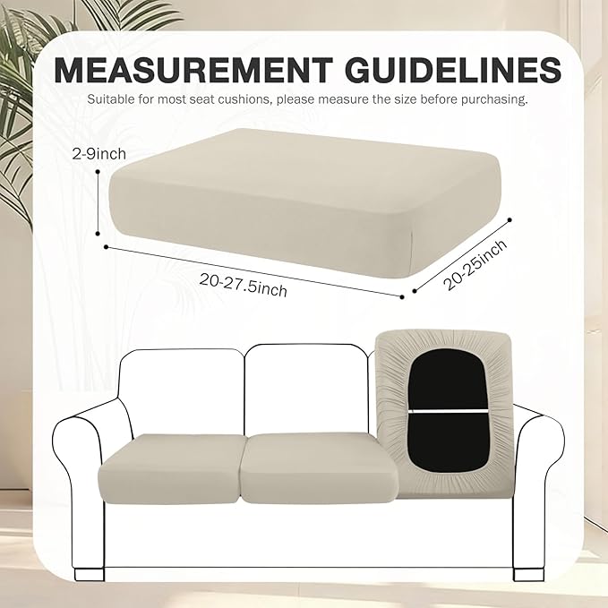 hyha 12Pcs Patio Cushion Covers, Stretch Outdoor Couch Cushion Covers - Image 2