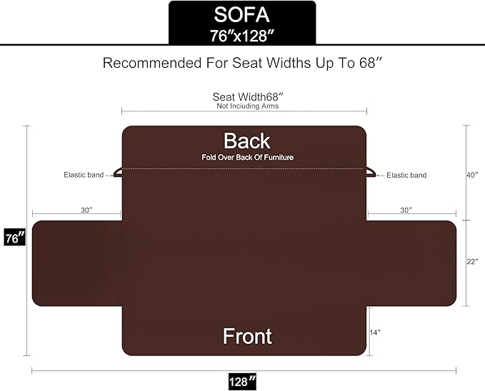 U-NICE HOME Reversible Sofa Cover Couch Cover - Image 6
