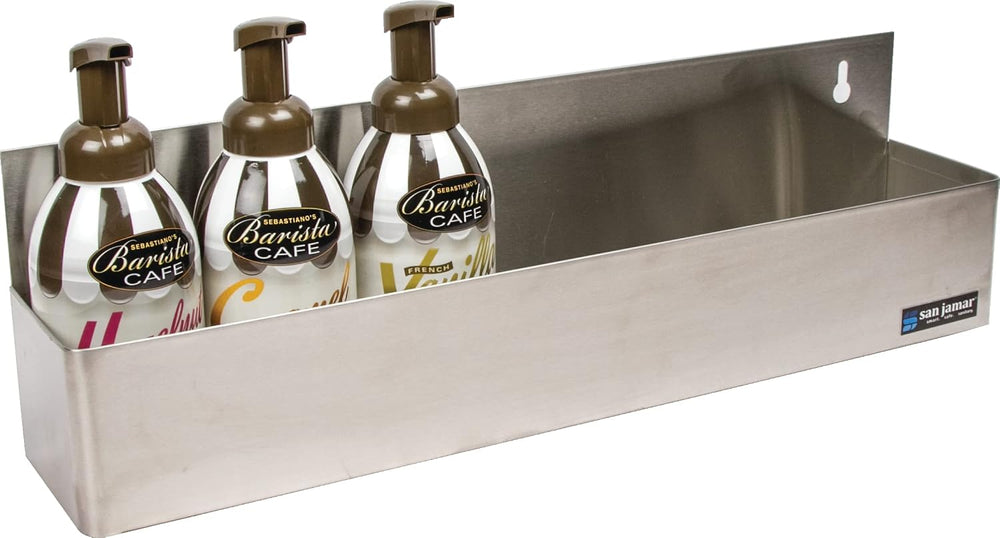 San Jamar Speed Rack Bottle Holder 5 Qt/LTR Bottles Stainless Steel B5522GR -...